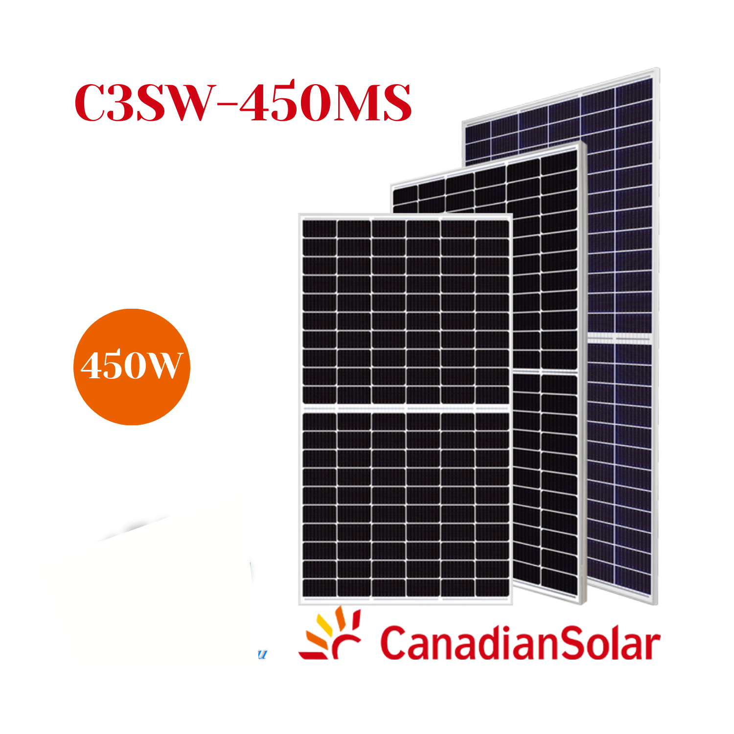 Tấm pin năng lượng mặt trời Canadian Solar 450W - Hiku CS3W-450MS